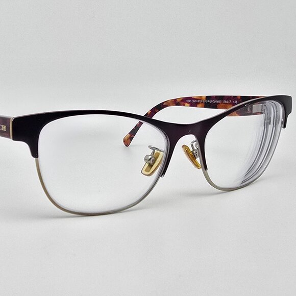 Coach HC5074 9241 Satin Purple Gold/Purple Confetti Cat Eye Eyeglasses Frame - Picture 7 of 15